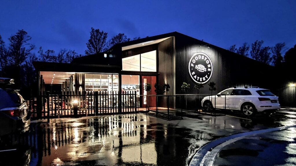 Barkers rainy entry nightime