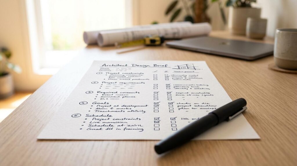 architect design brief template nz