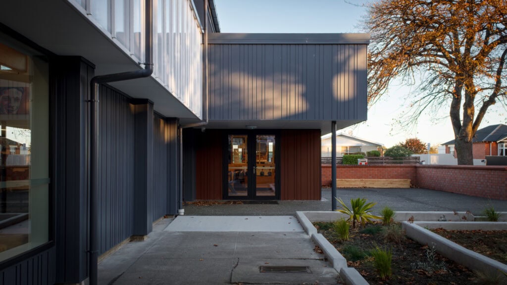 Exterior Cladding and Raingarden TBHS Library