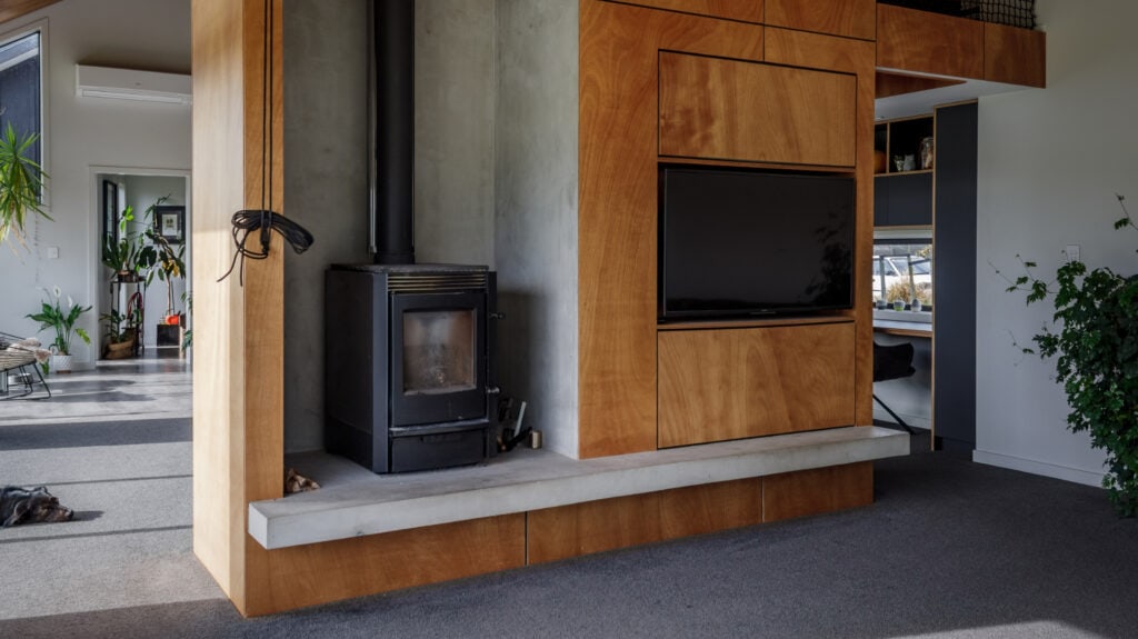 Brockley Rural Residence designed by NB Architects fireplace