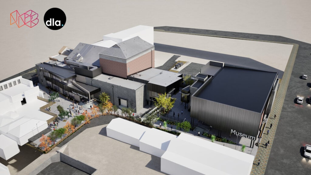 Timaru Theatre Royal Museum TTRAM overhead render block